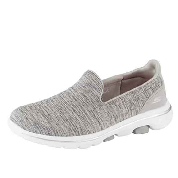 Skechers Women's Go Walk 5 Honor Slip-On Sneaker in Grey, 8.5 Wide - Picture 1 of 6